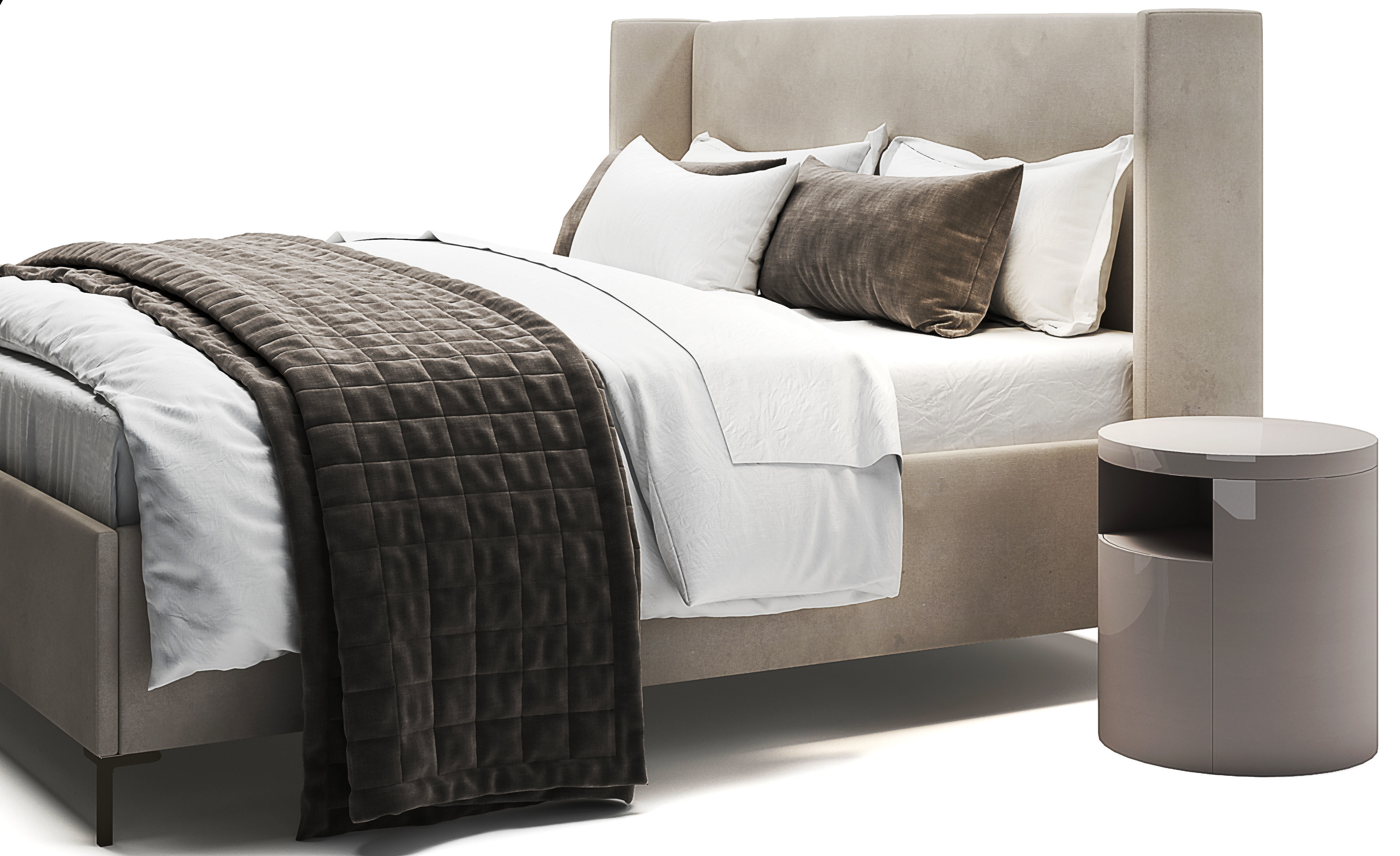 Jake Upholstered Storage Platform Bed 3D model CGTrader