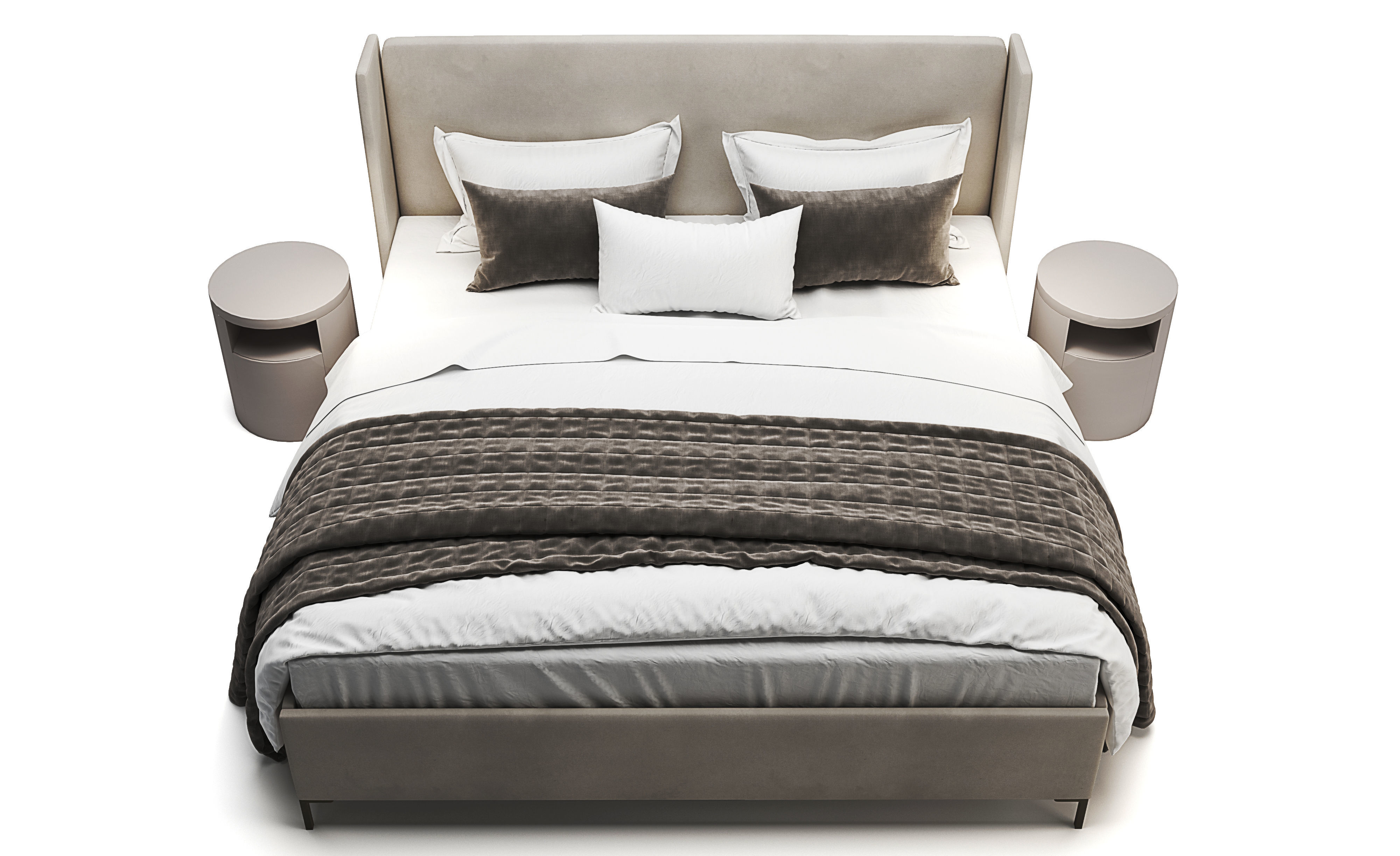 Jake Upholstered Storage Platform Bed 3D model_2