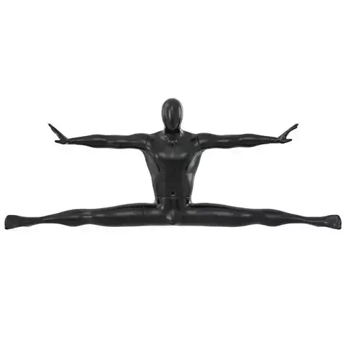 Black male mannequin sitting on a twine 61