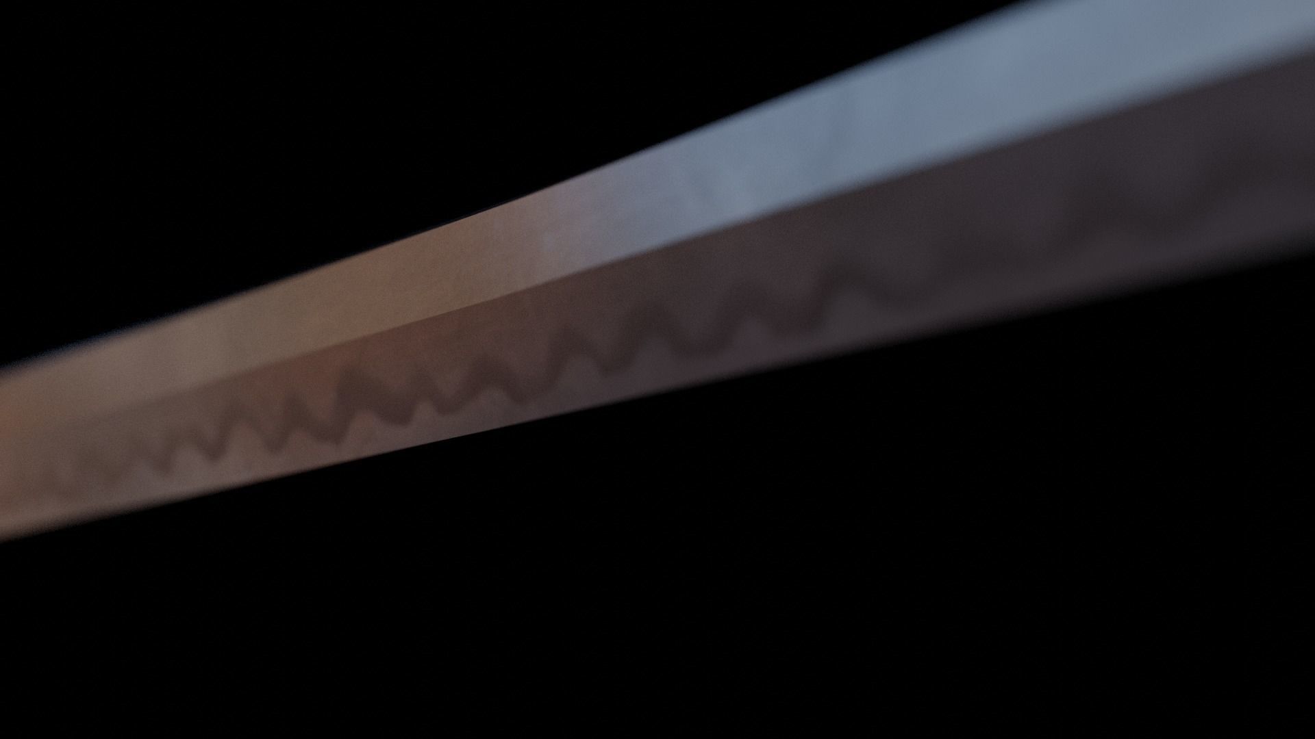Katana samurai sword Low-poly 3D model_5