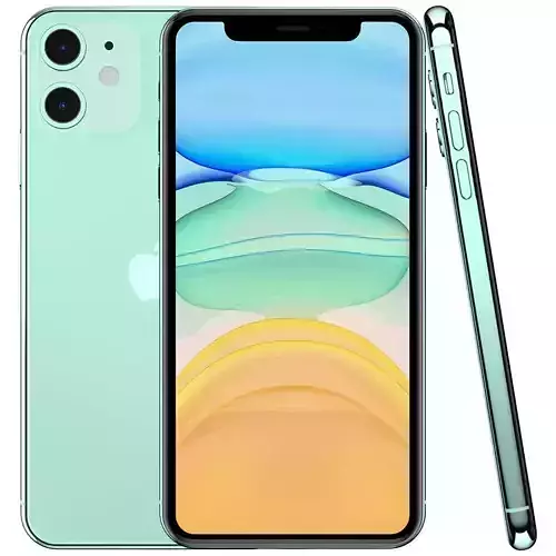 Apple iPhone 11 Green Low-poly 3D model