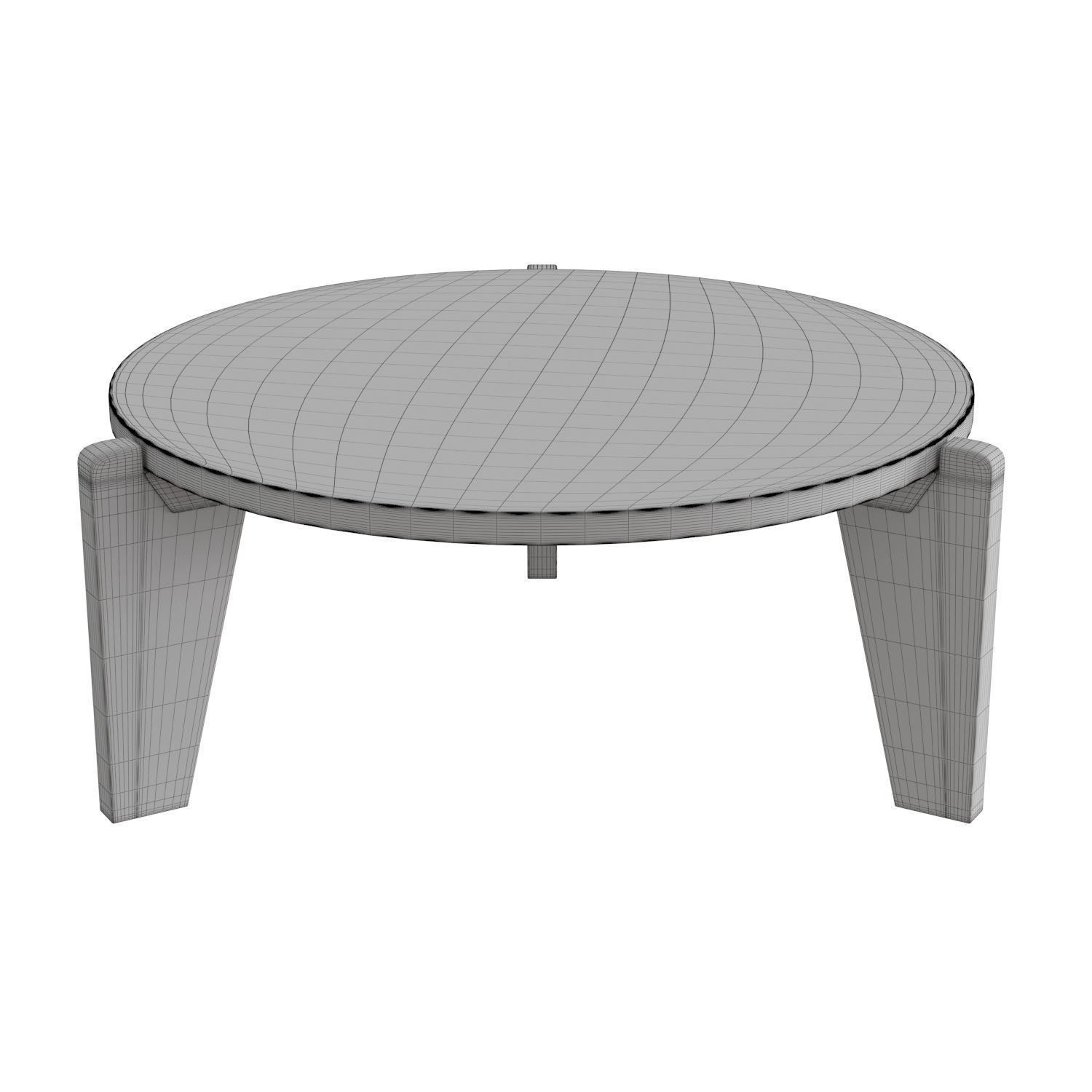 Gueridon Bas 3D model_4