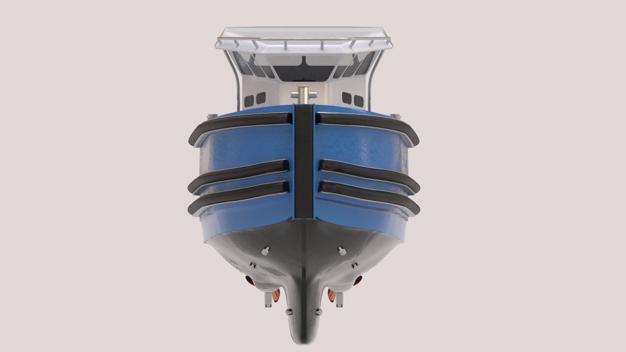 Micro Tug boat highpoly 3D model 3D model_5