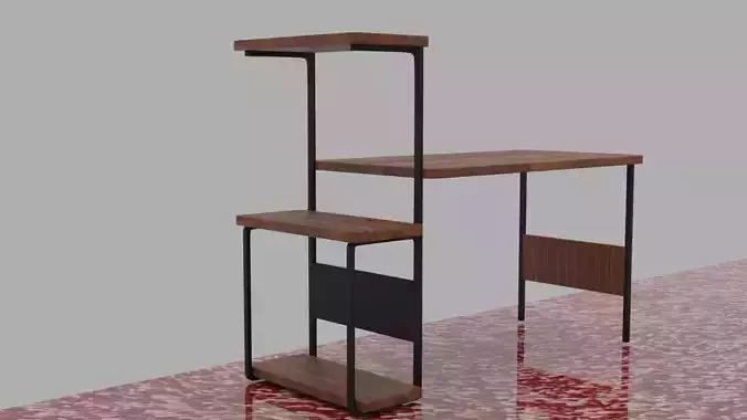 Table desk with shelves