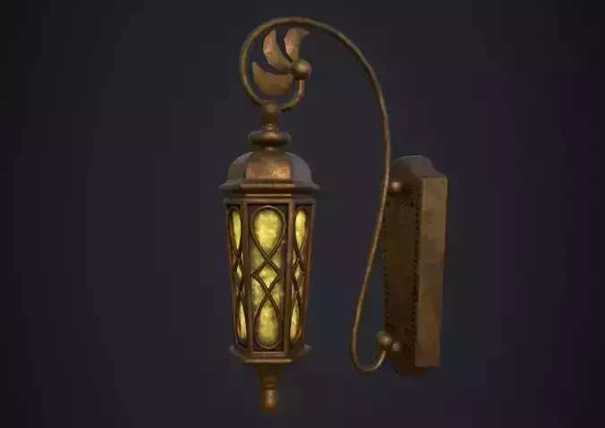 Wall Lamp with 3 textures and 3 LODs