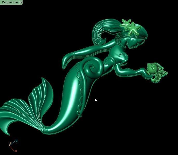 Mermaid 03 3D print model_2