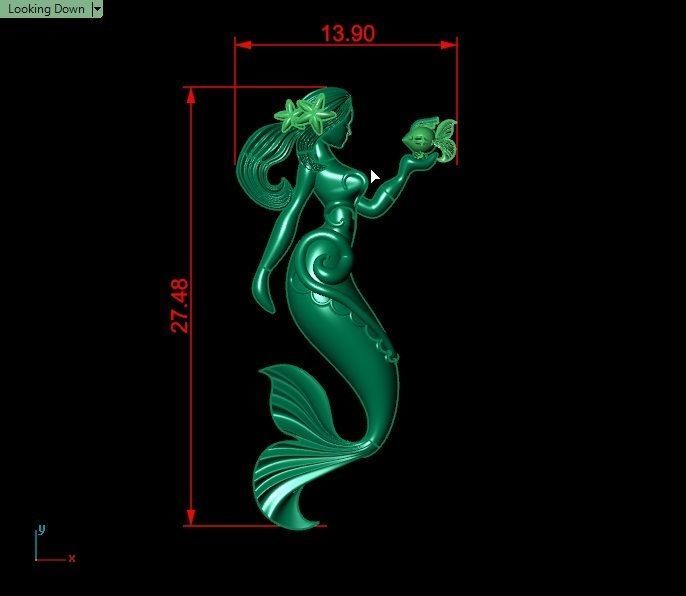 Mermaid 03 3D print model_3