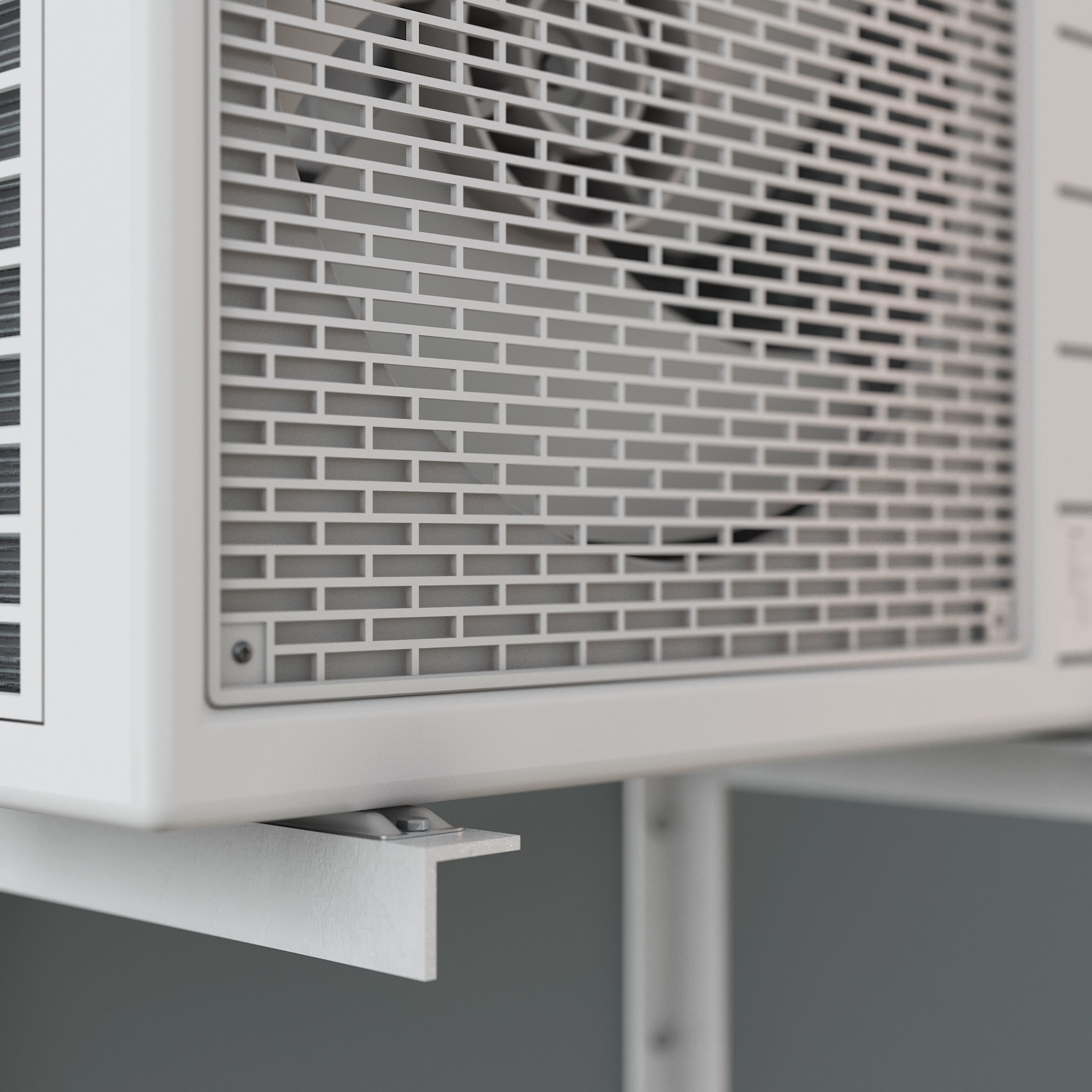 White Panasonic Air Conditioning Outdoor Unit multi split  3D model_3