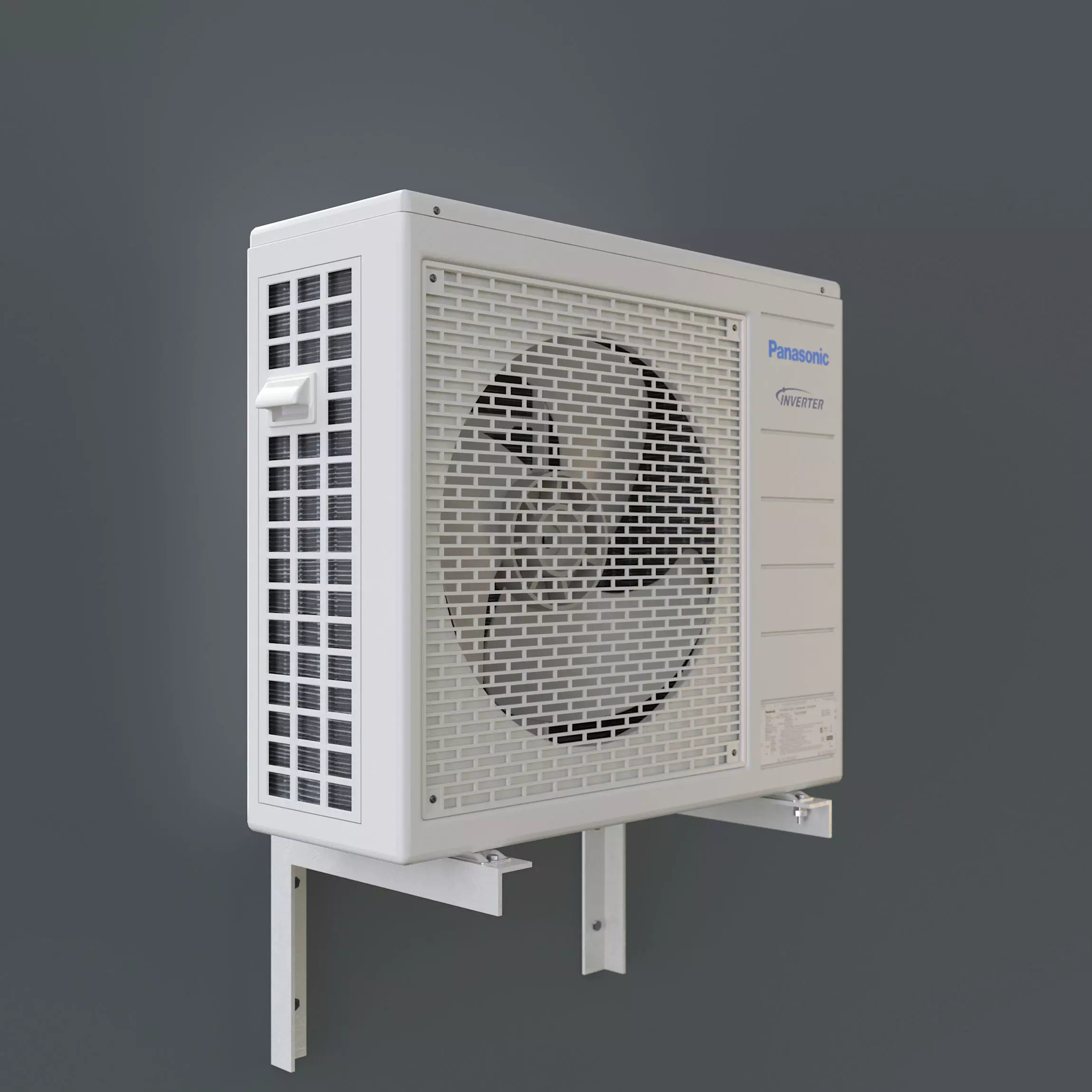 White Panasonic Air Conditioning Outdoor Unit multi split  3D model_0