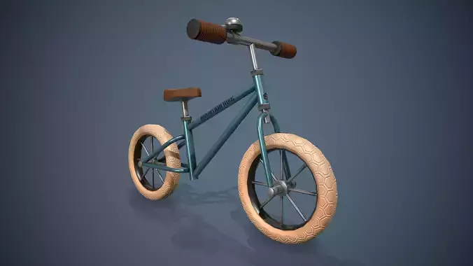 Stylized Bike - Tutorial Included Low-poly 3D model