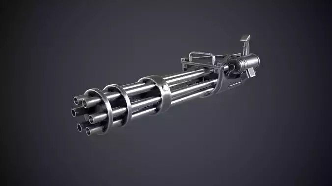 M134 Minigun Low-poly 3D model