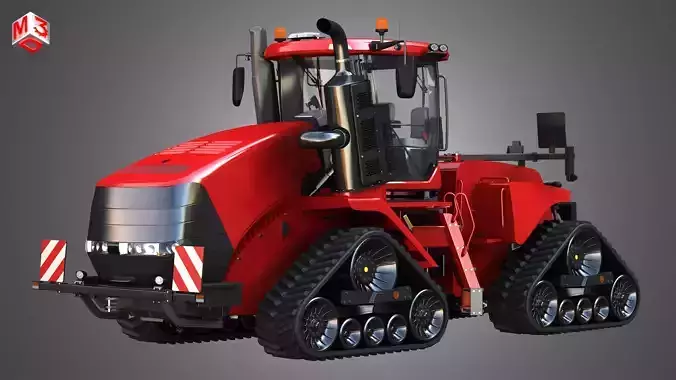Quadtrac 470 Articulated Tractor -  With Rubber Tracks System 3D model