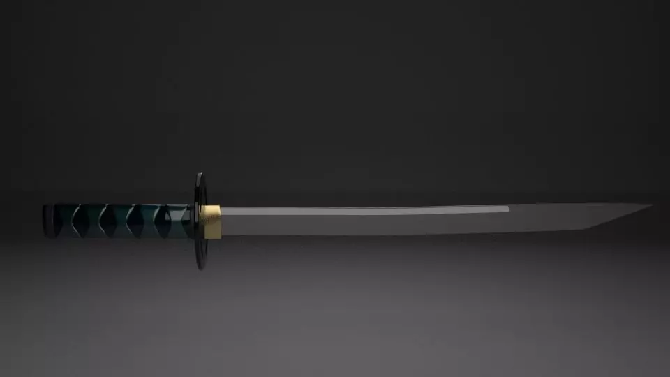 Katana samurai sword Free low-poly 3D model