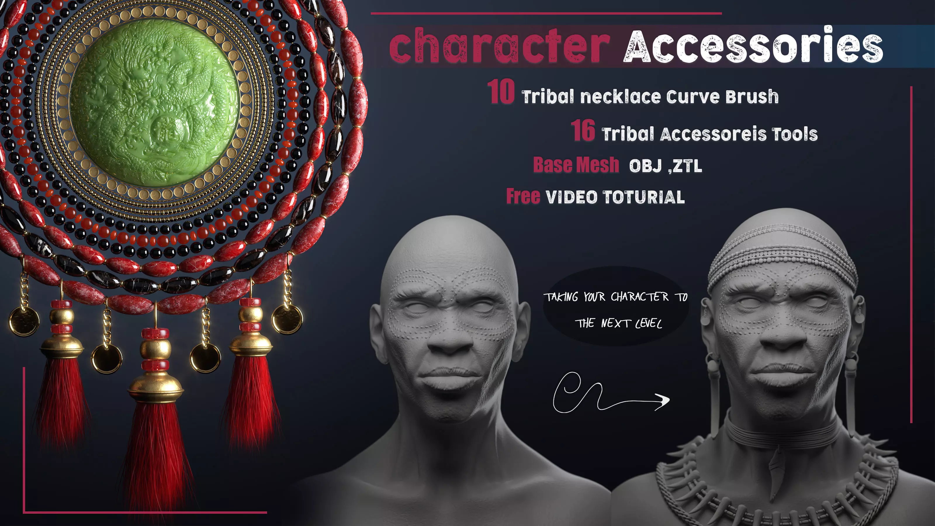 Character Accessories Pack 3D model