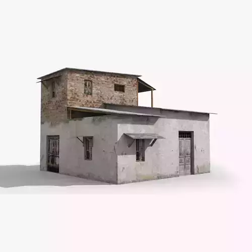 Slum h old house Low-poly 3D model