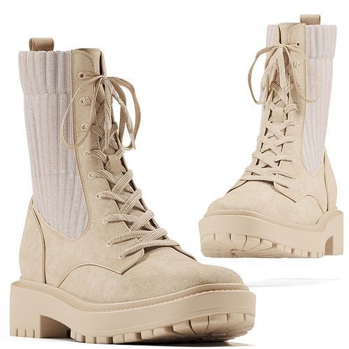 SamEdelman Lydell Boot - Seasame 3D model