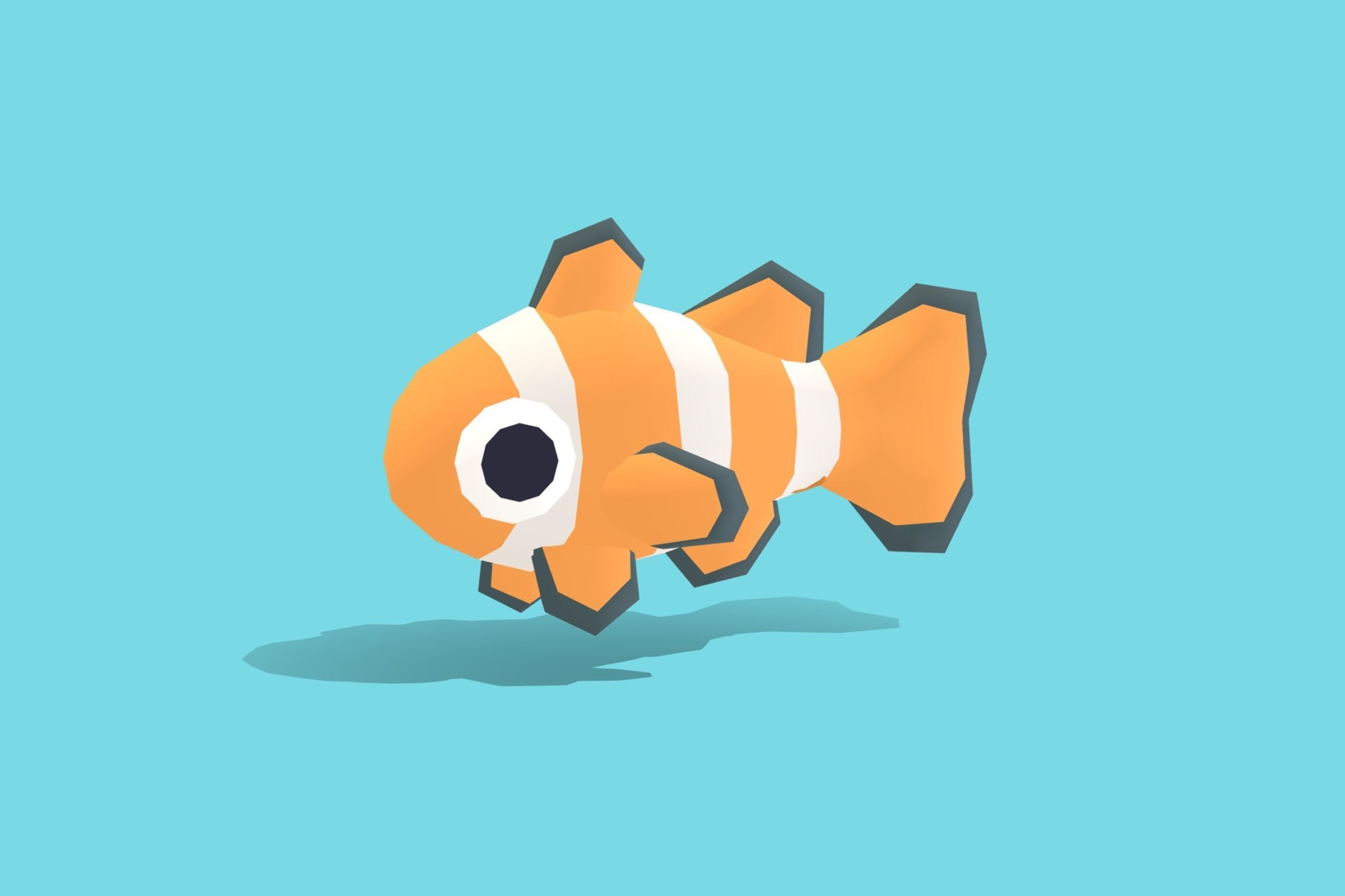 Quirky Series - Sea Animals Vol 1 Low-poly 3D model_4