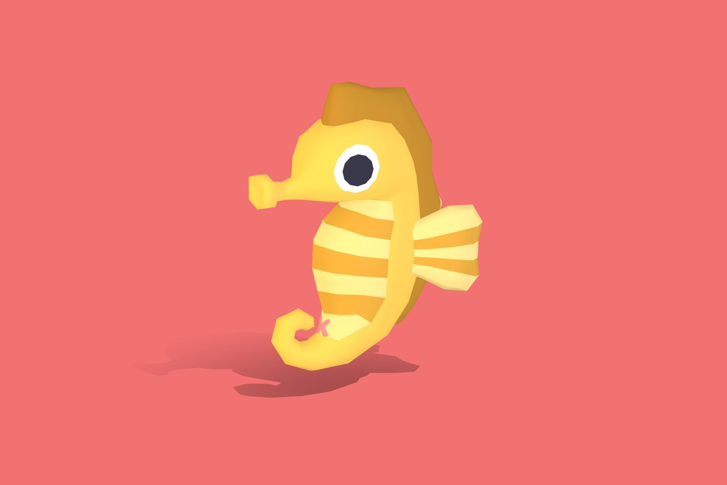 Quirky Series - Sea Animals Vol 1 Low-poly 3D model_10