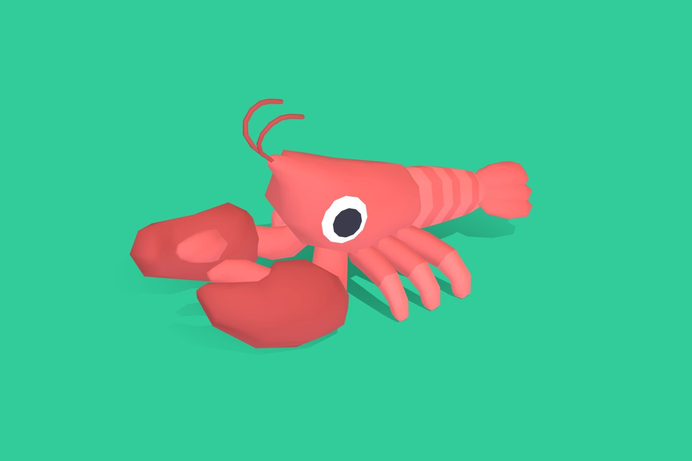 Quirky Series - Sea Animals Vol 1 Low-poly 3D model_7