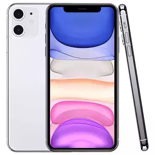 Apple iPhone 11 Pruple Low-poly 3D model
