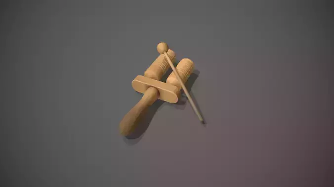 Wooden Agogo with Beater - Percussion Instrument