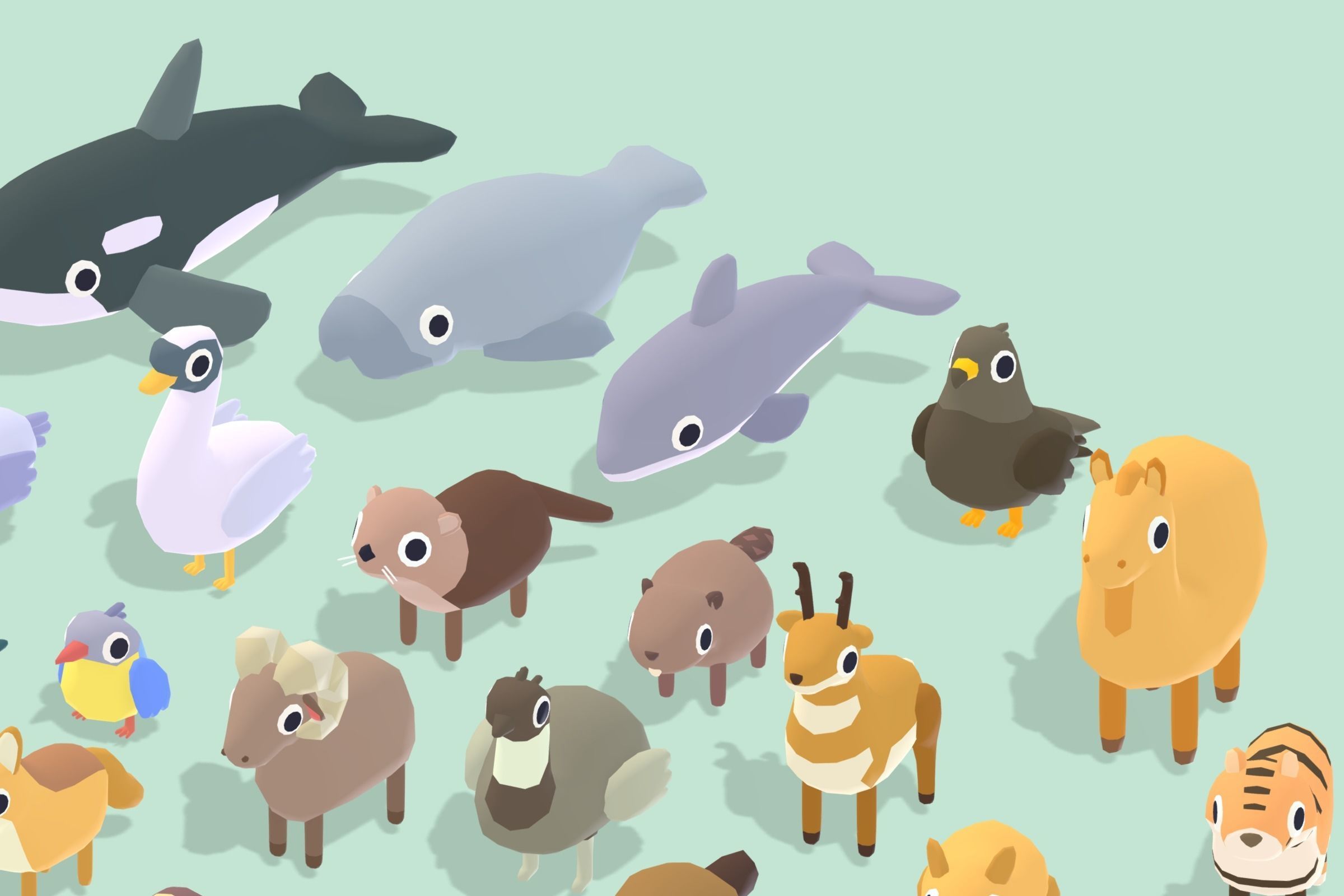 Quirky Series - Animals Mega Pack Vol 2 Low-poly 3D model_9