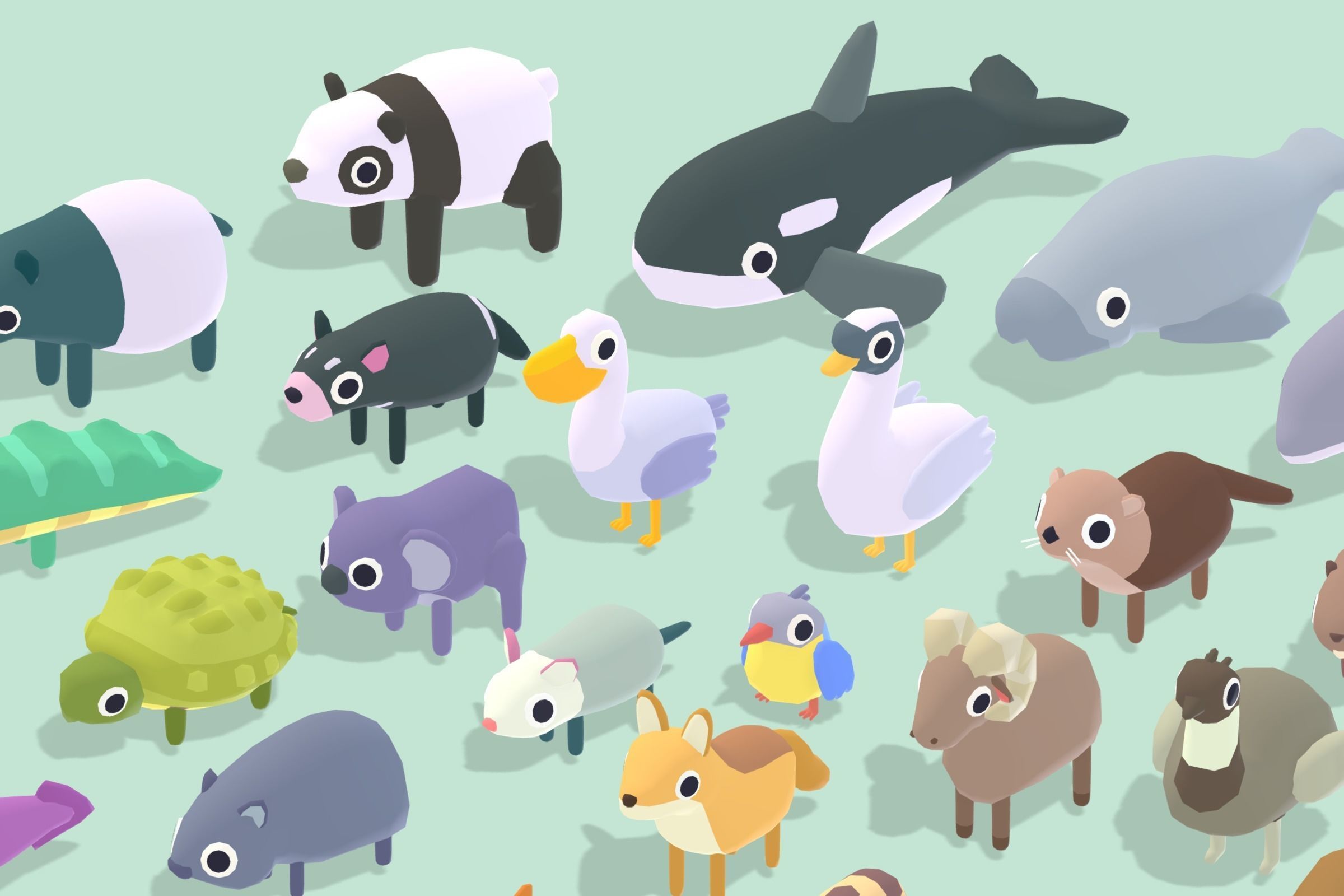 Quirky Series - Animals Mega Pack Vol 2 Low-poly 3D model_10