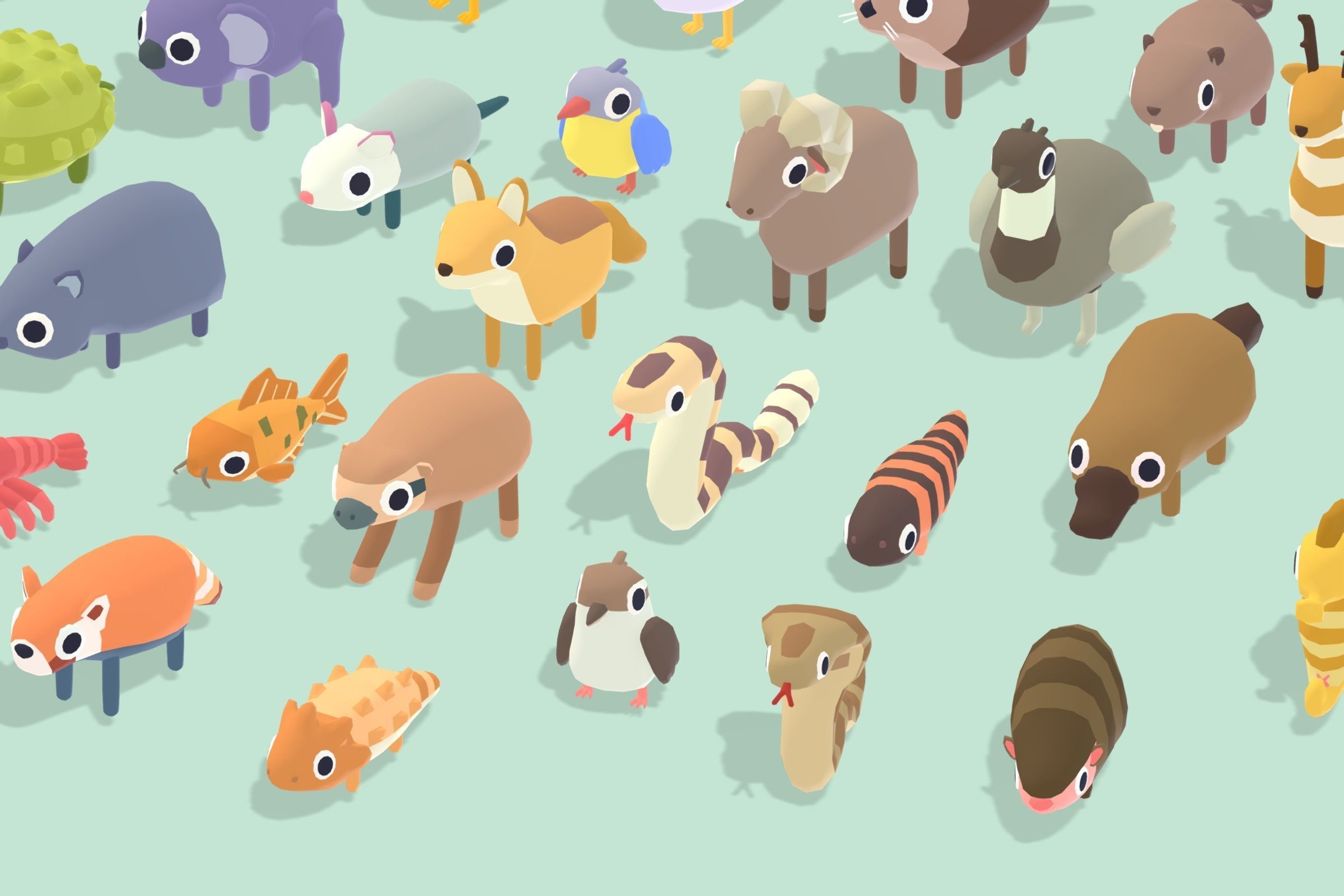 Quirky Series - Animals Mega Pack Vol 2 Low-poly 3D model_4