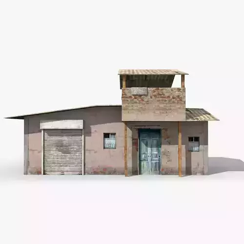 Slum n deserted house Low-poly 3D model