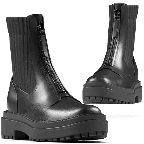 SamEdelman Winniford Boot - Black 3D model