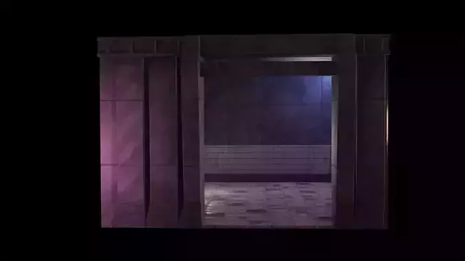 Cyberpunk Laundry Room Game-Ready