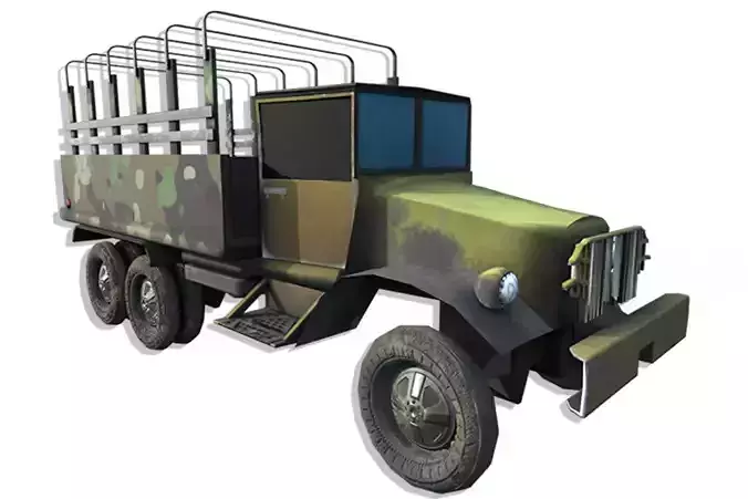 Military Truck Low Poly - 3D Model