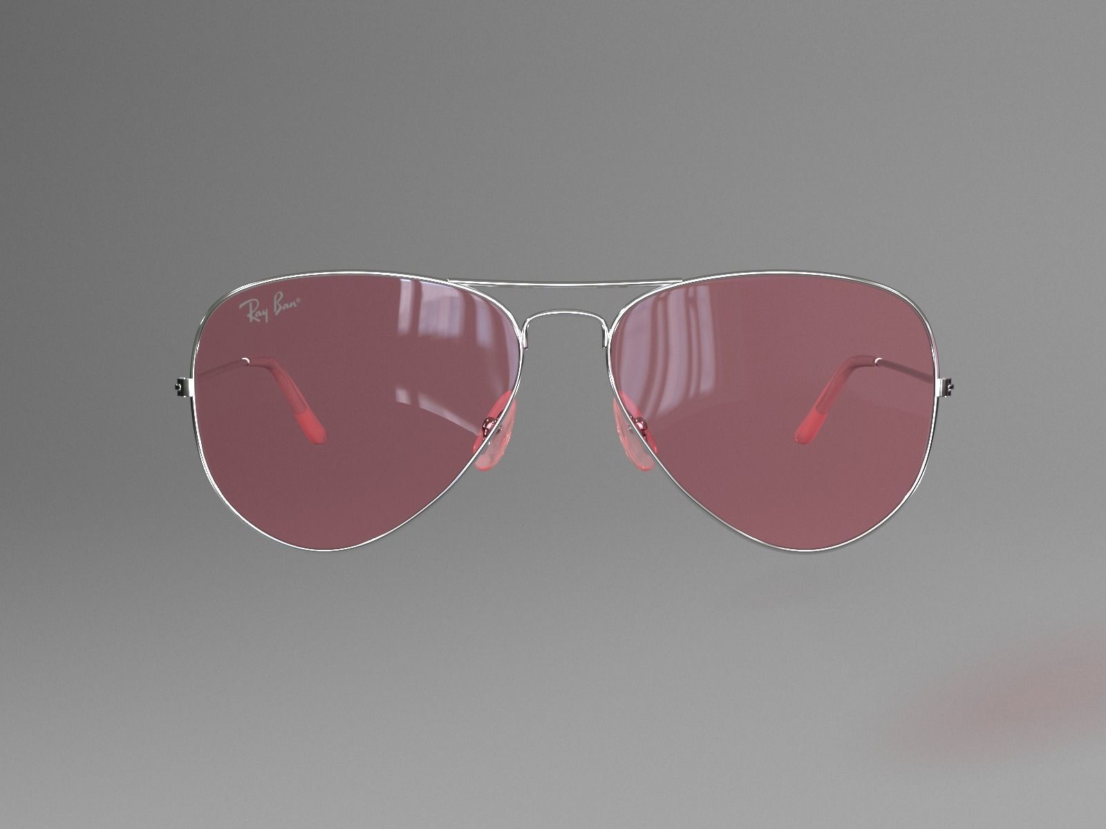 Shades ray ban aviator sunglasses 3D model_2