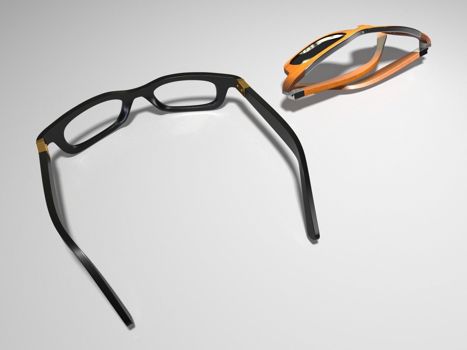 Shades ray ban aviator sunglasses 3D model_10