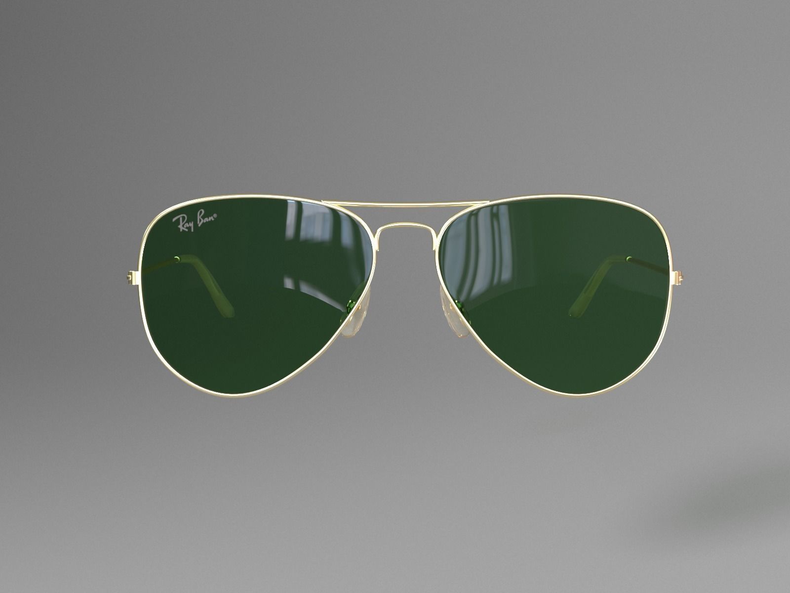 Shades ray ban aviator sunglasses 3D model_1