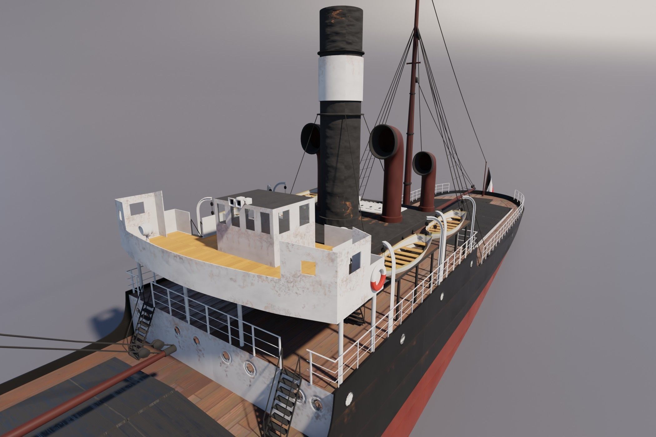  Karlsruhe 1905 german cargo steamer ship 3D model_11