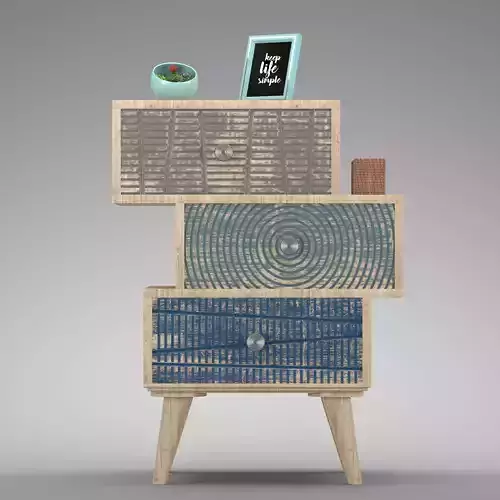 Colored 3-drawer Chest