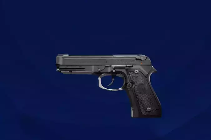 Beretta M9A1 Pistol 3d Model for Gaming 