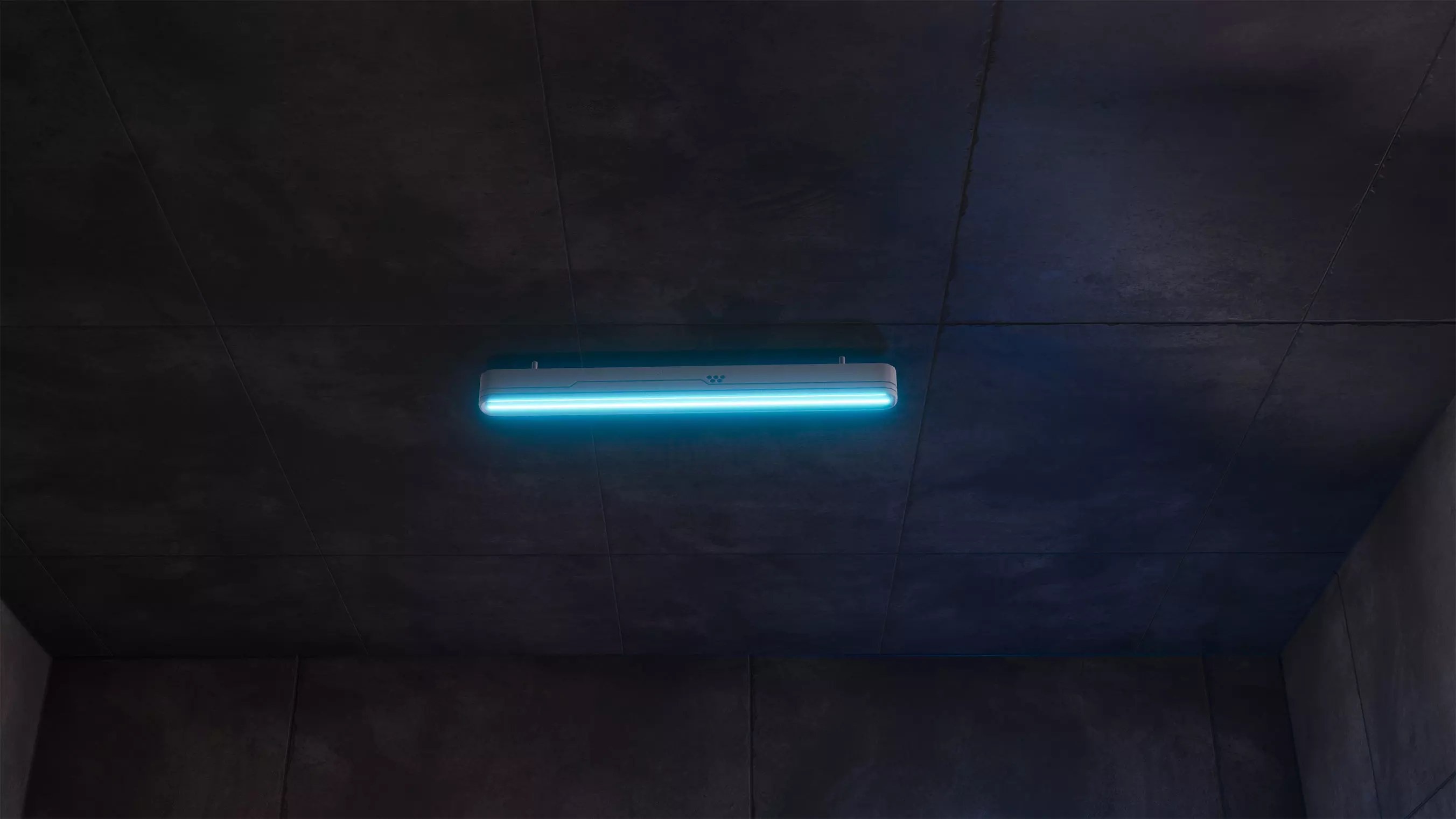 Cyberpunk Laundry Room Ceiling Light Game-Ready Low-poly 3D model_0