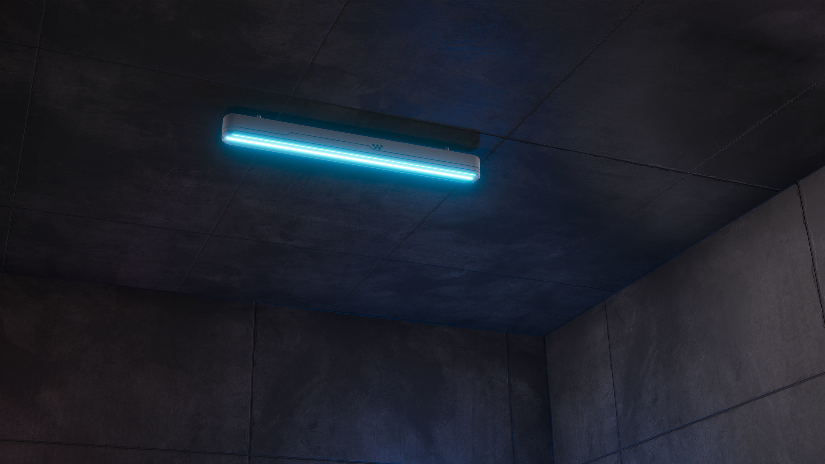 Cyberpunk Laundry Room Ceiling Light Game-Ready Low-poly 3D model_1
