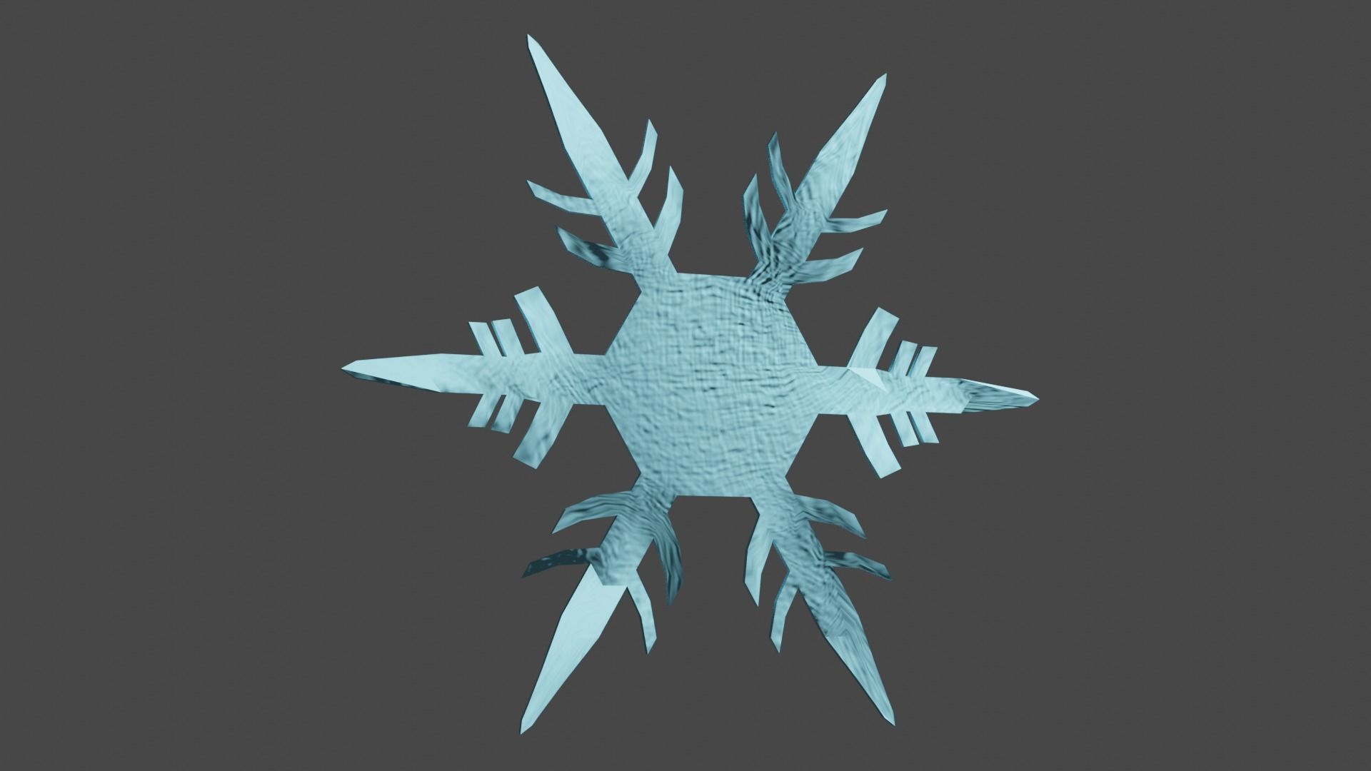 Snow Flakes Low-poly 3D model_2