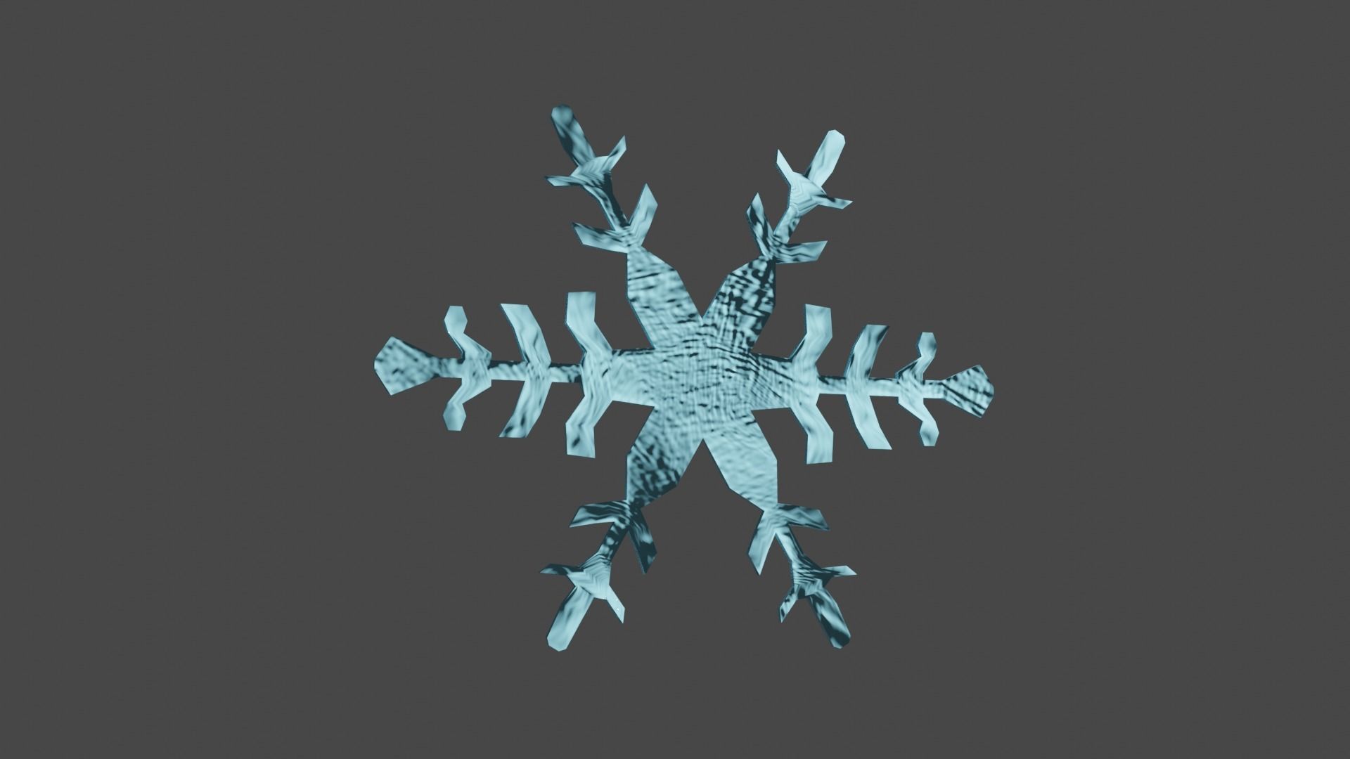 Snow Flakes Low-poly 3D model_3
