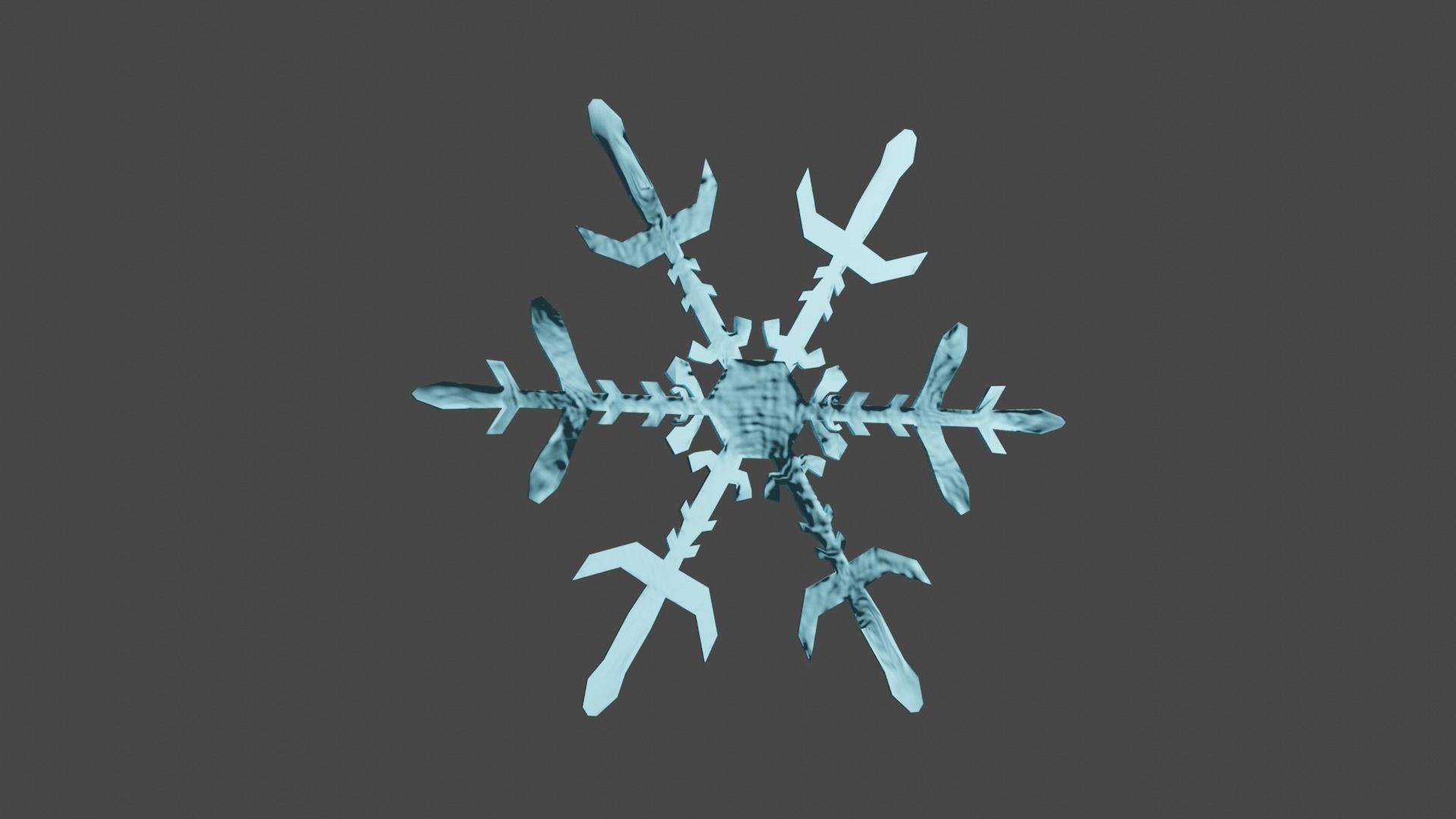 Snow Flakes Low-poly 3D model_1