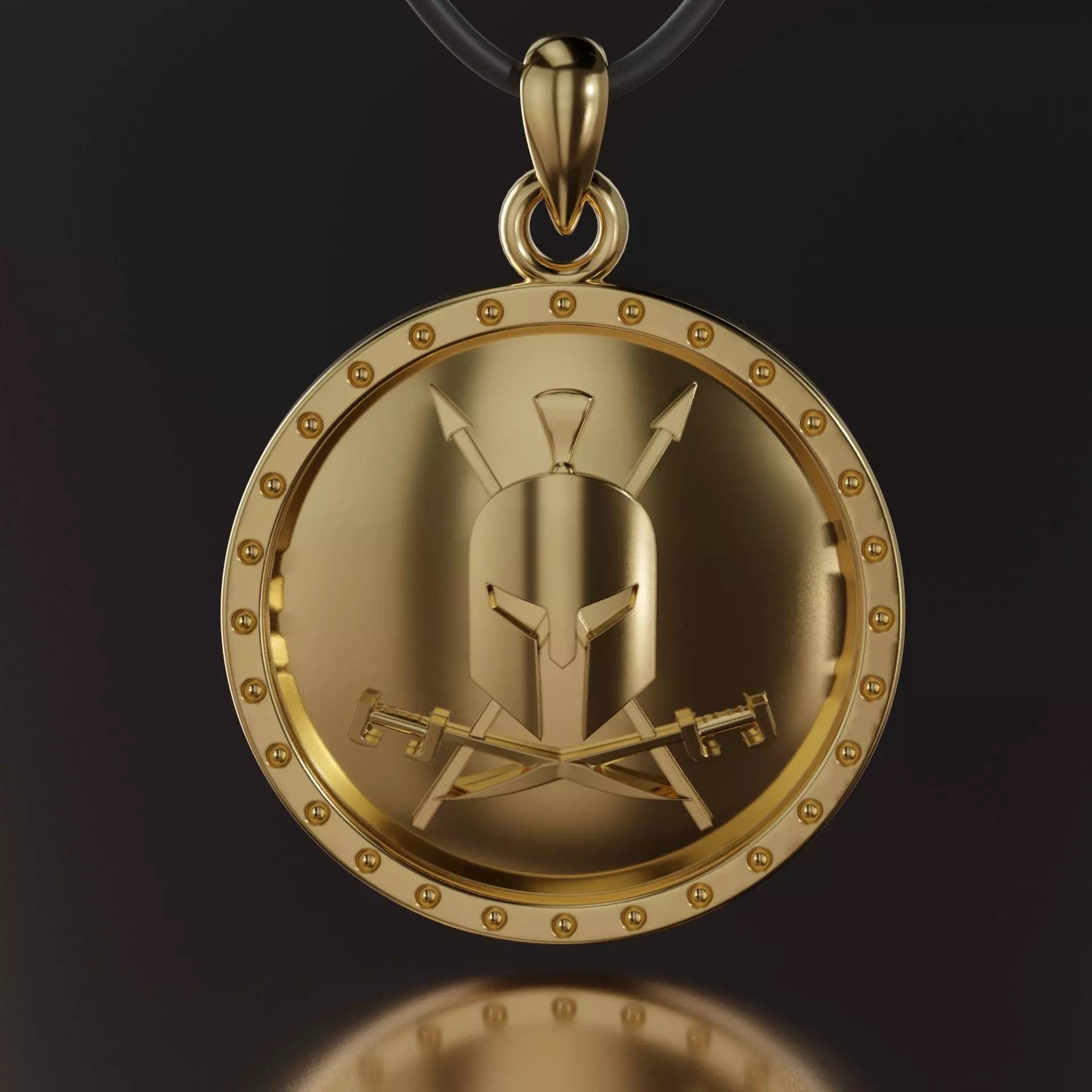 Sparta Helmet Pendant Necklace Knight 3D print model