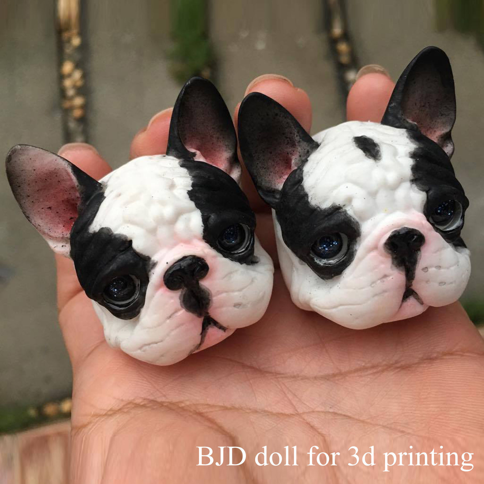 BJD doll for 3d printing is french bulldog 3D print model_4