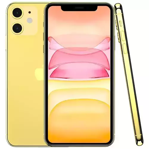 Apple iPhone 11 Yellow Low-poly 3D model