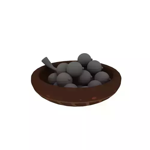 Bowl with fruits 3D model
