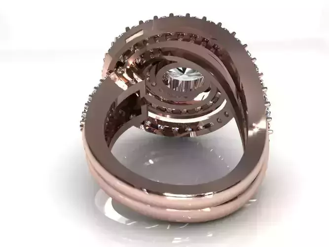 3DM Diamond Ring Shell S001 3D print model