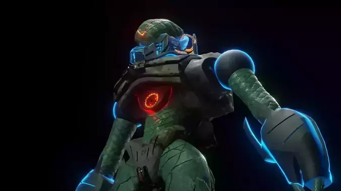 Sci-Fi Dian Alien Robot Rigged