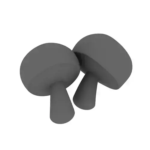 Mushroom pair of mushrooms 3D model